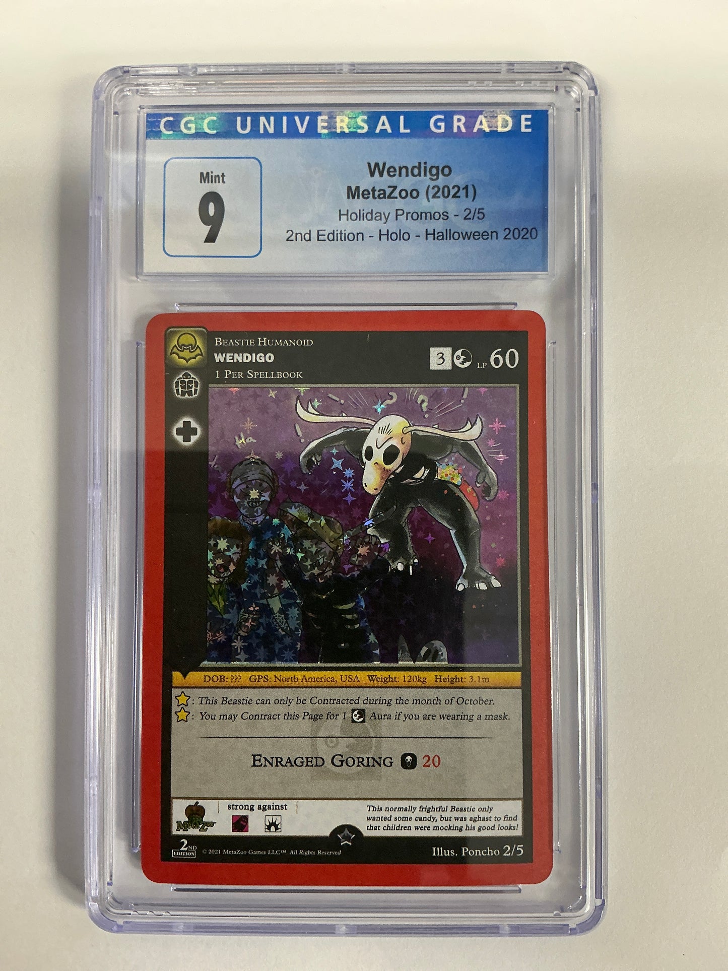 Wendigo 2/5 MetaZoo Card