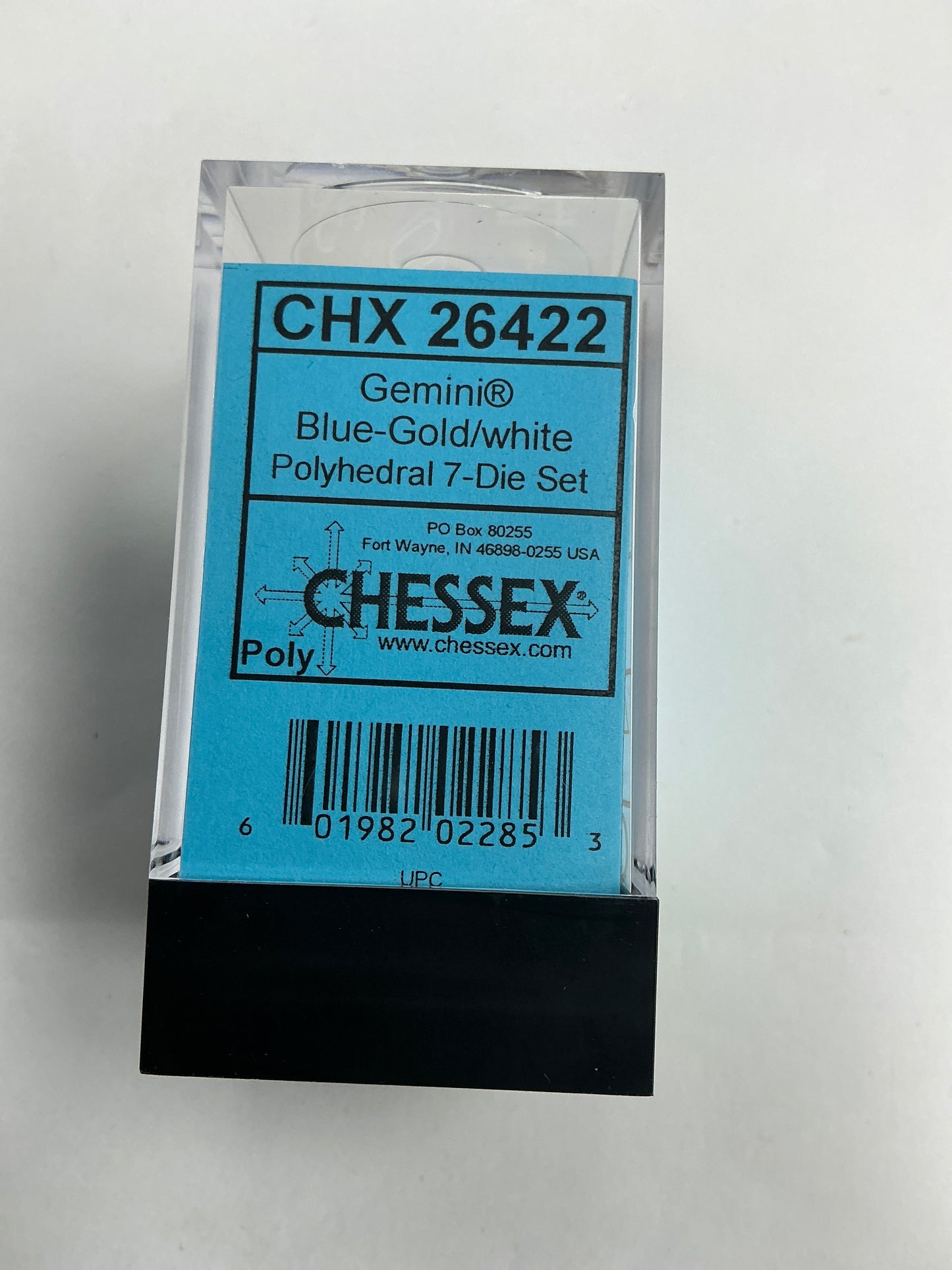 Chessex Blue-Gold/white 7 dice