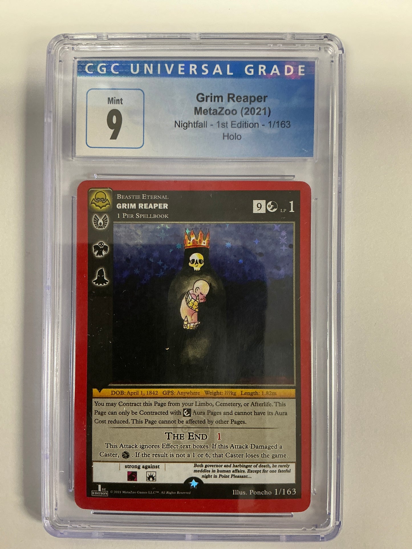 Grim Reaper 1/163 MetaZoo Card