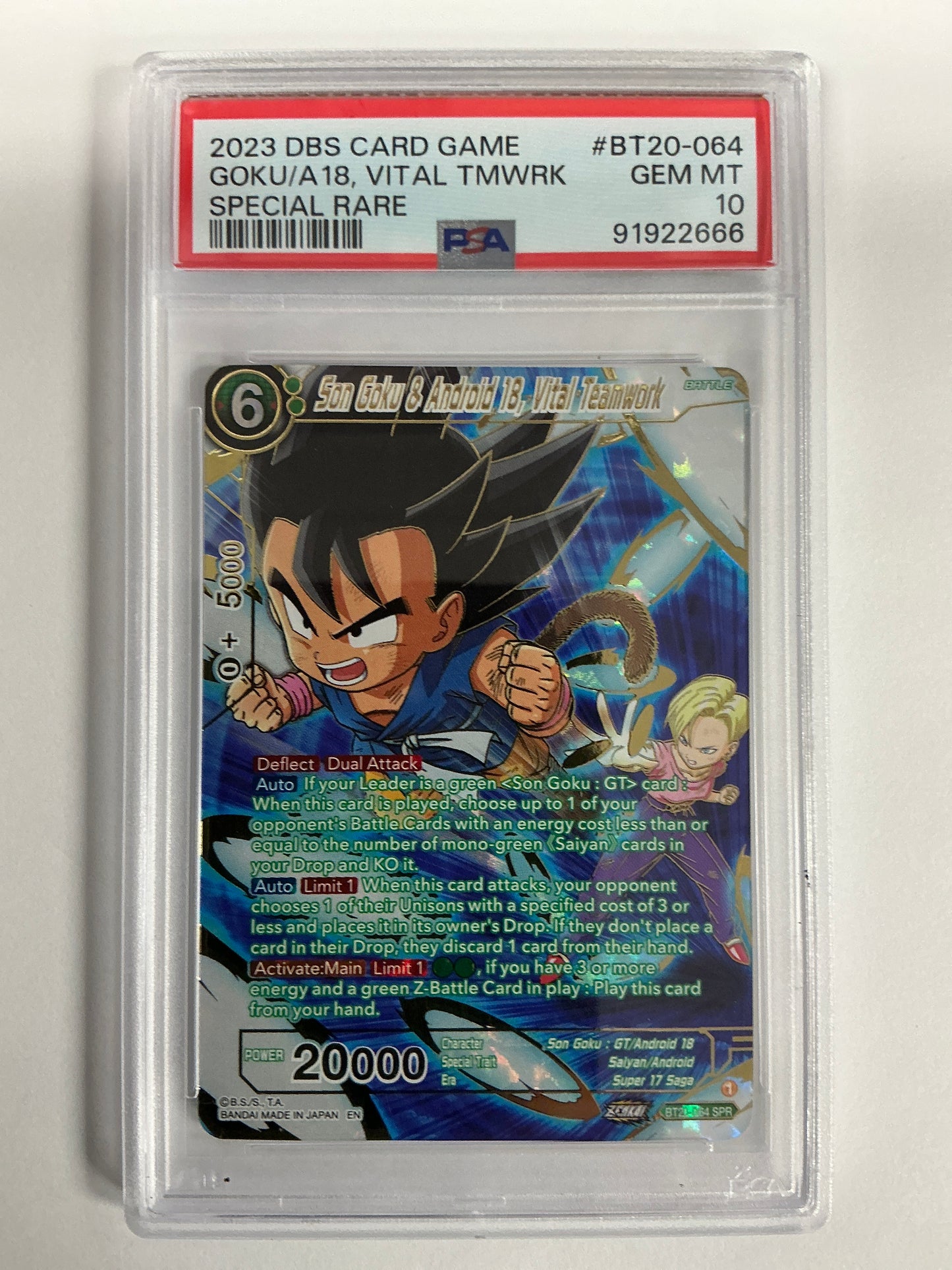 Son Goku & Android 18, Vital Teamwork BT20-064 Dragon Ball Super Card