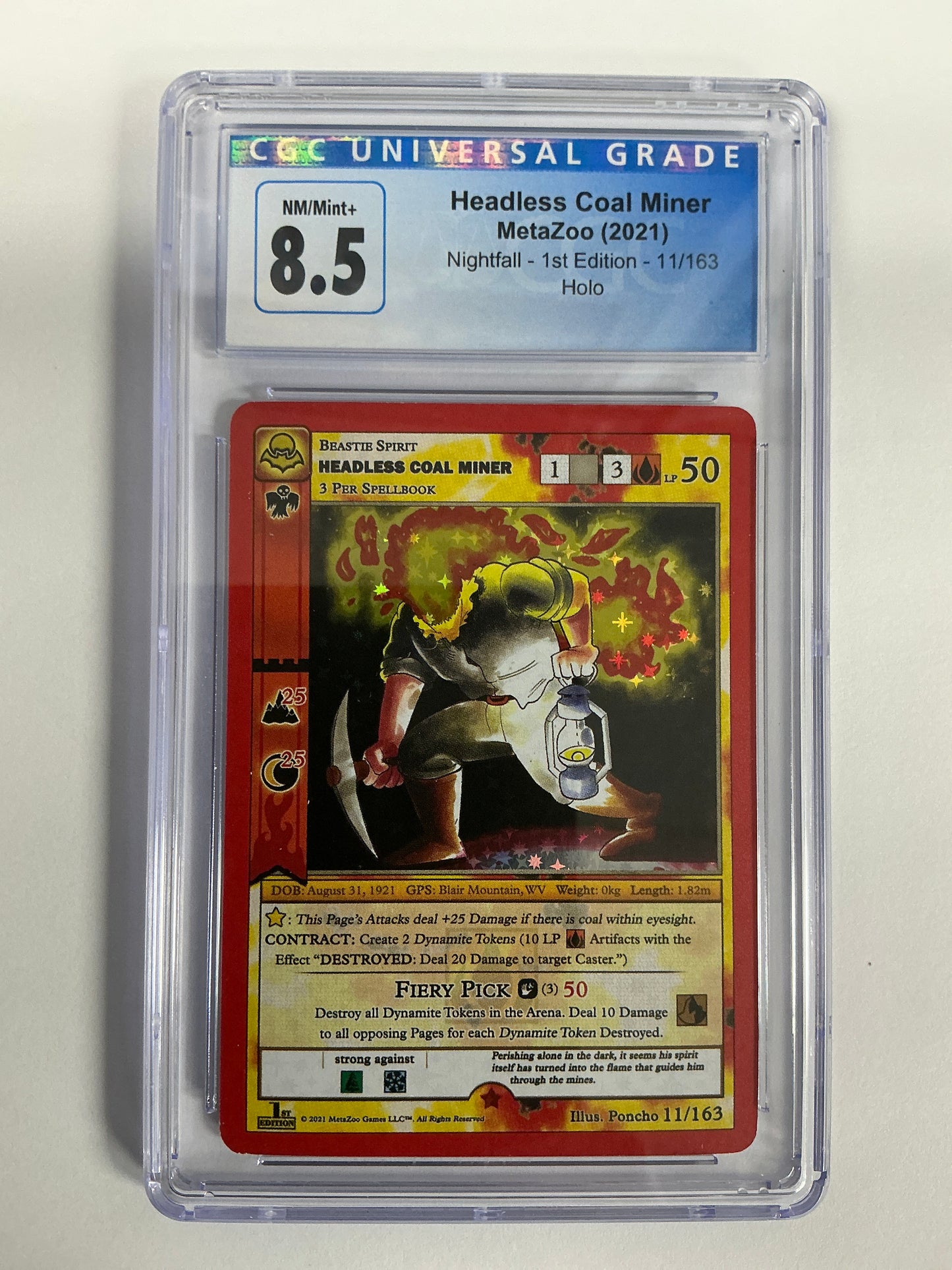 Headless Coal Miner 11/163 MetaZoo Card