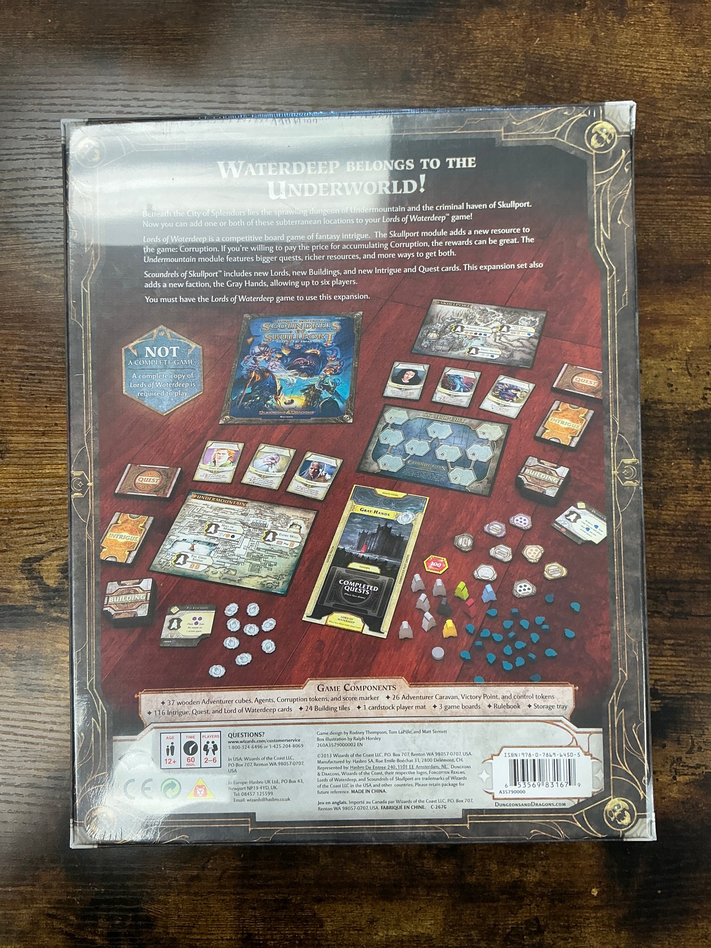 Dungeons and dragons board game- Lords of Water Deep SCOUNDRELS OFSCULLPORT