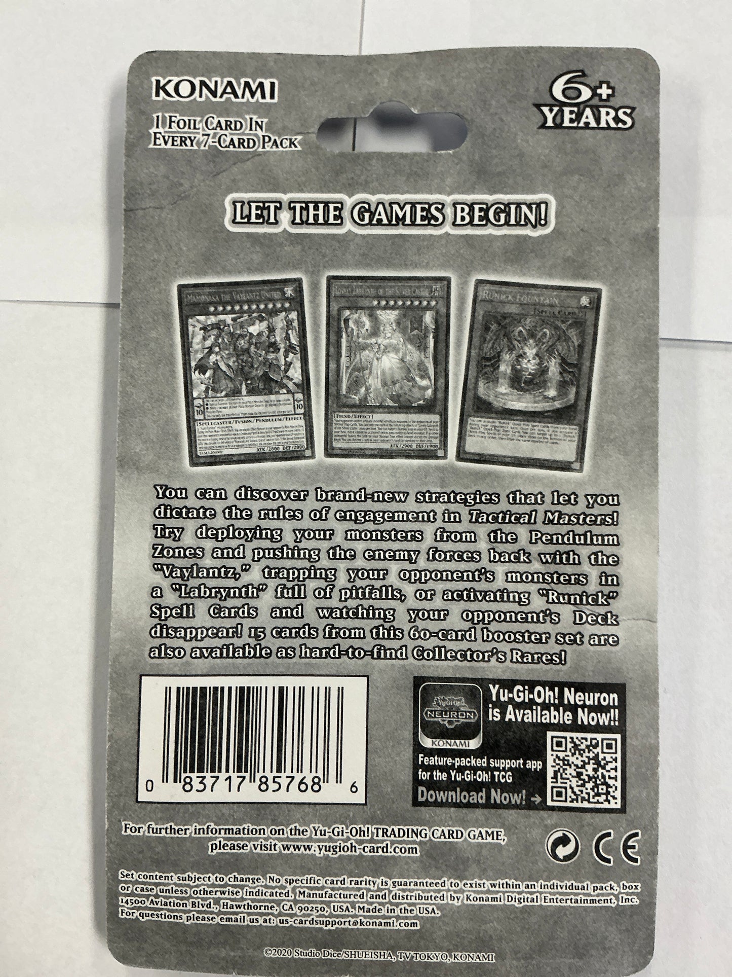 Tactical Masters 1st edition Yu-Gi-Oh card pack
