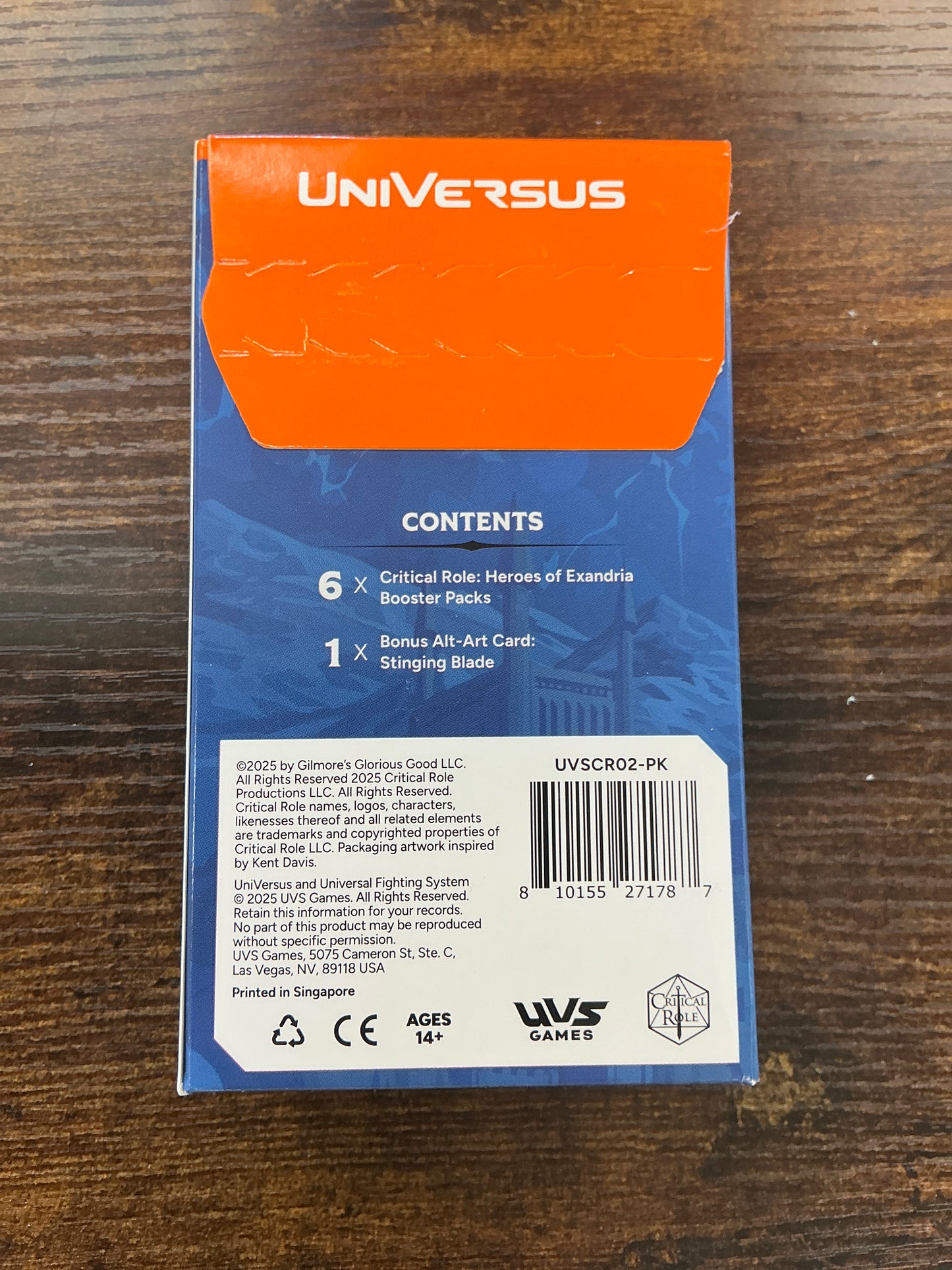 Universus Critical Role Heroes of Exandria Prerelease Box