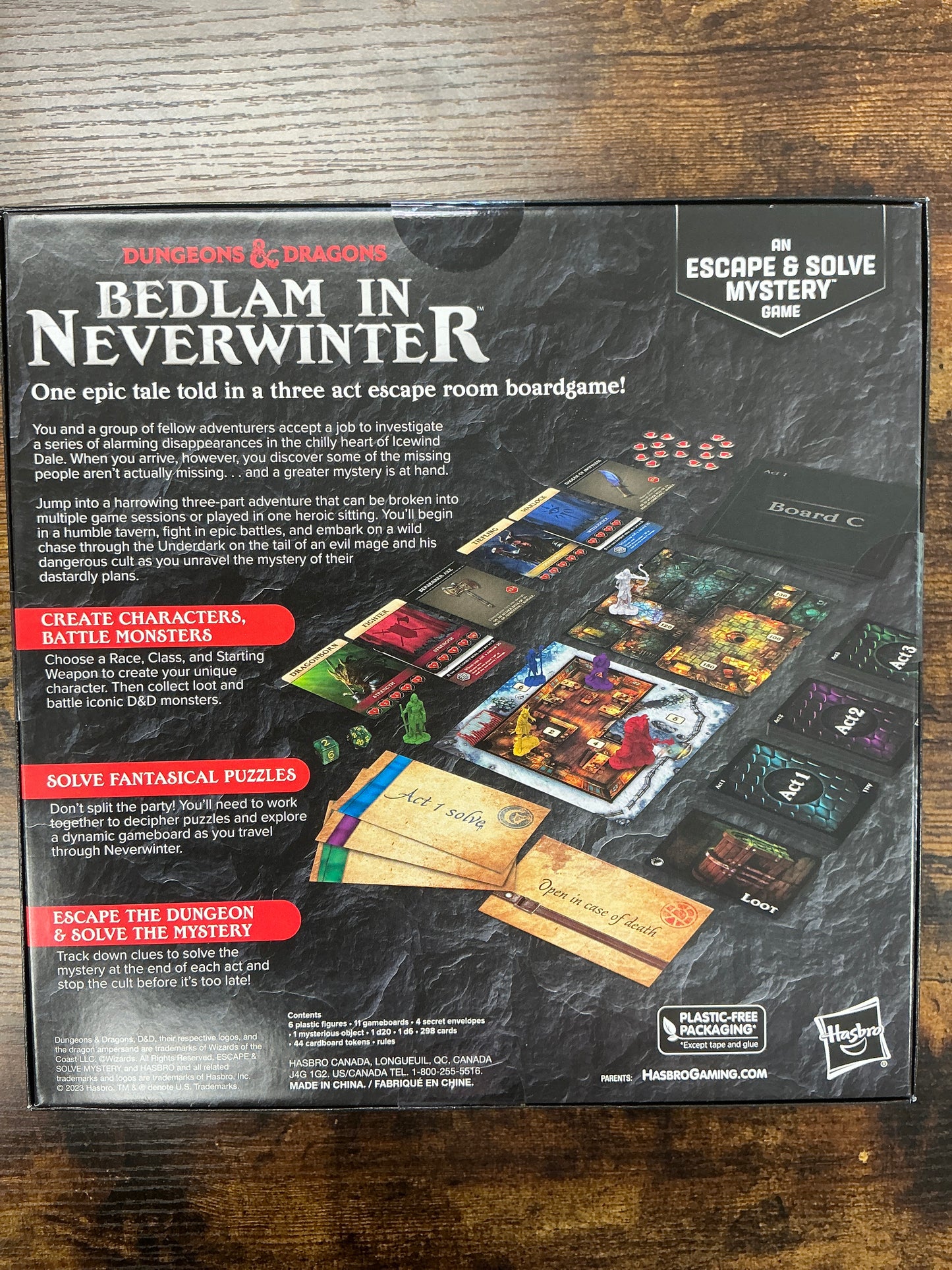 Dungeons and Dragons board game BEDLAM IN NEVERLAND