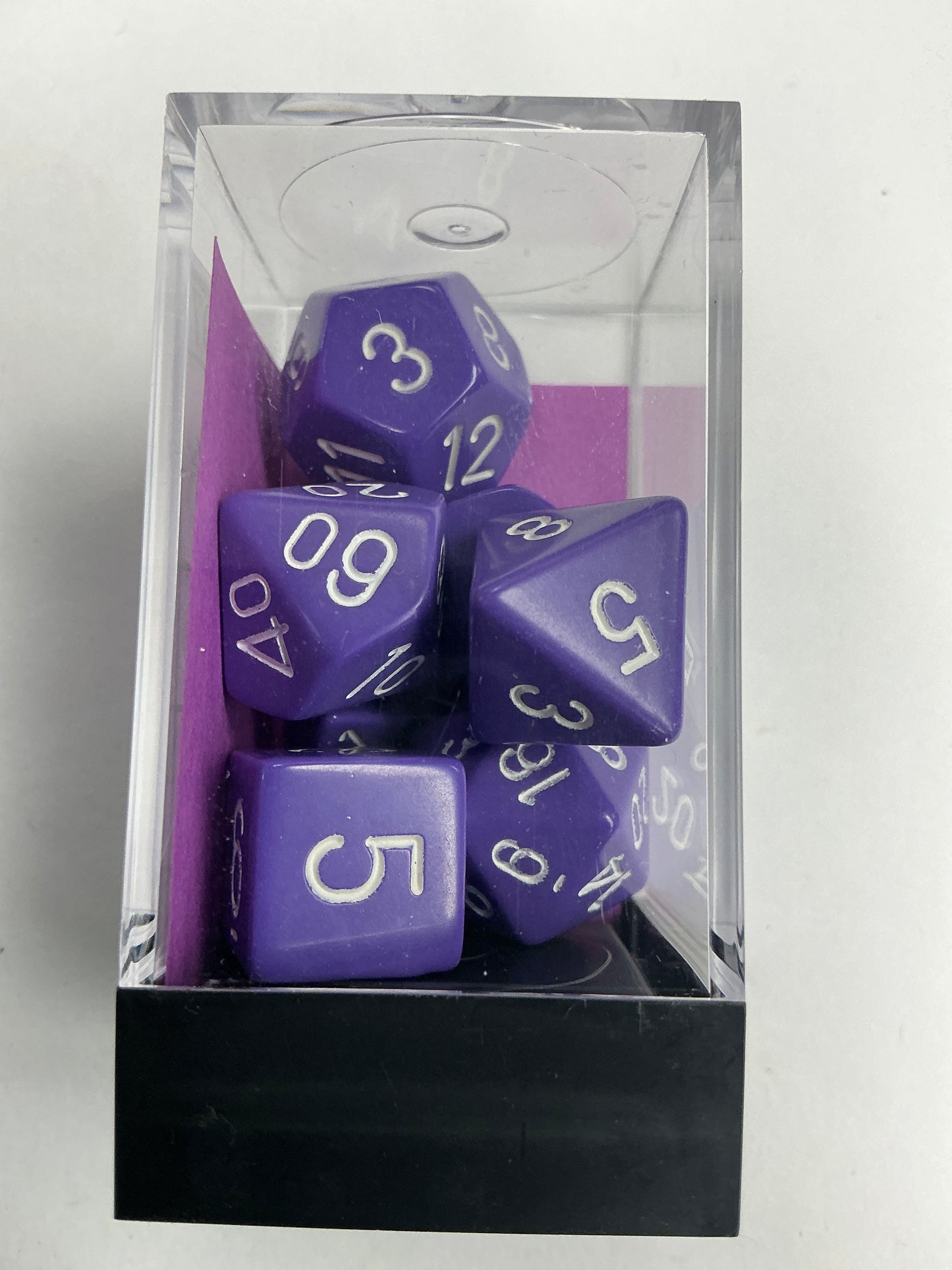Chessex Purple/white 7 dice