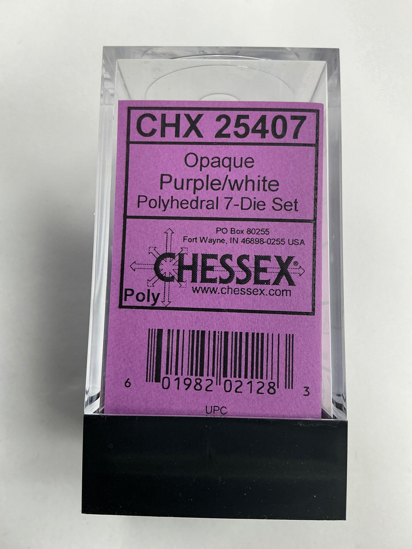 Chessex Purple/white 7 dice