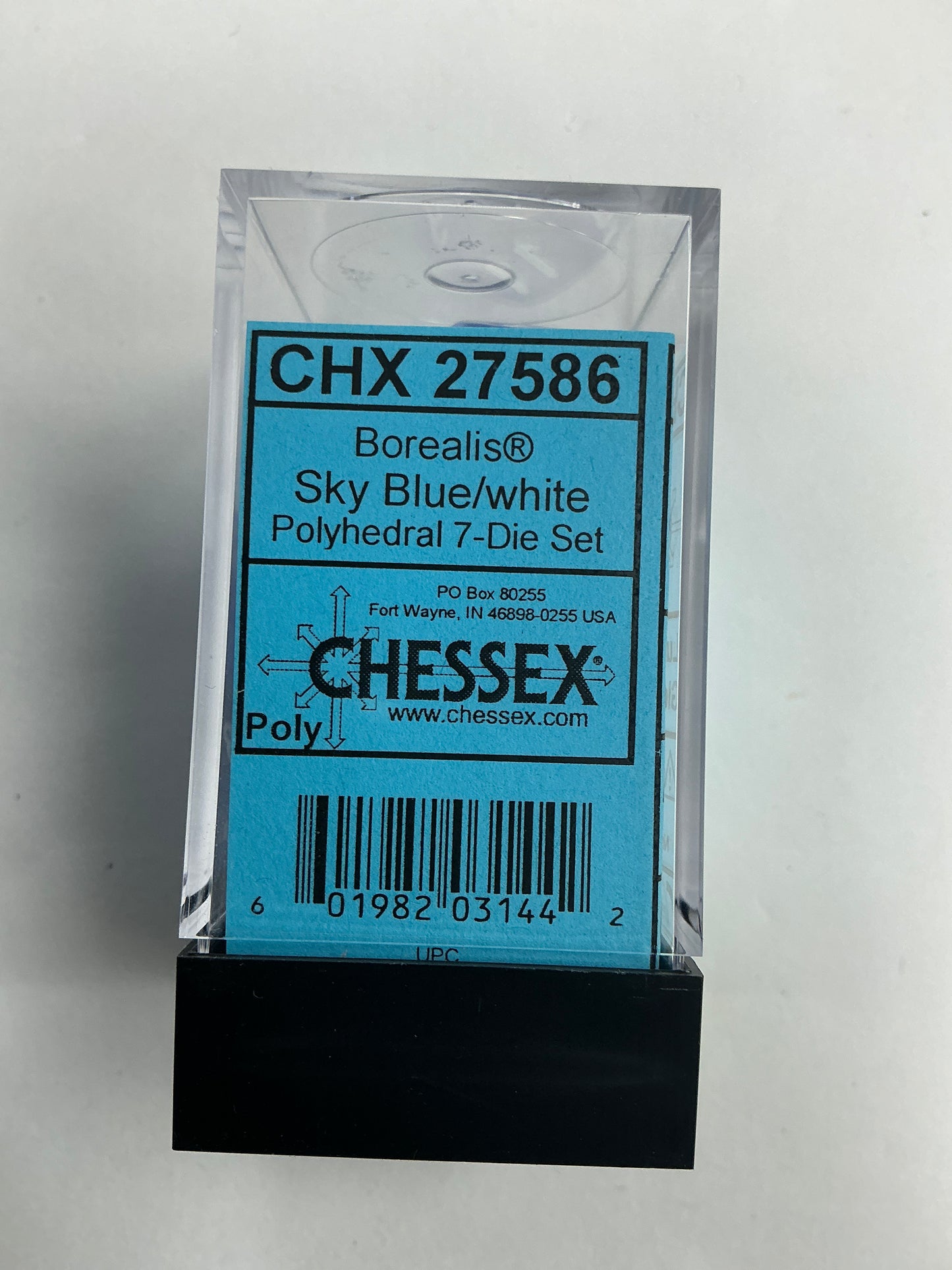 Chessex Sky Blue/white 7 dice