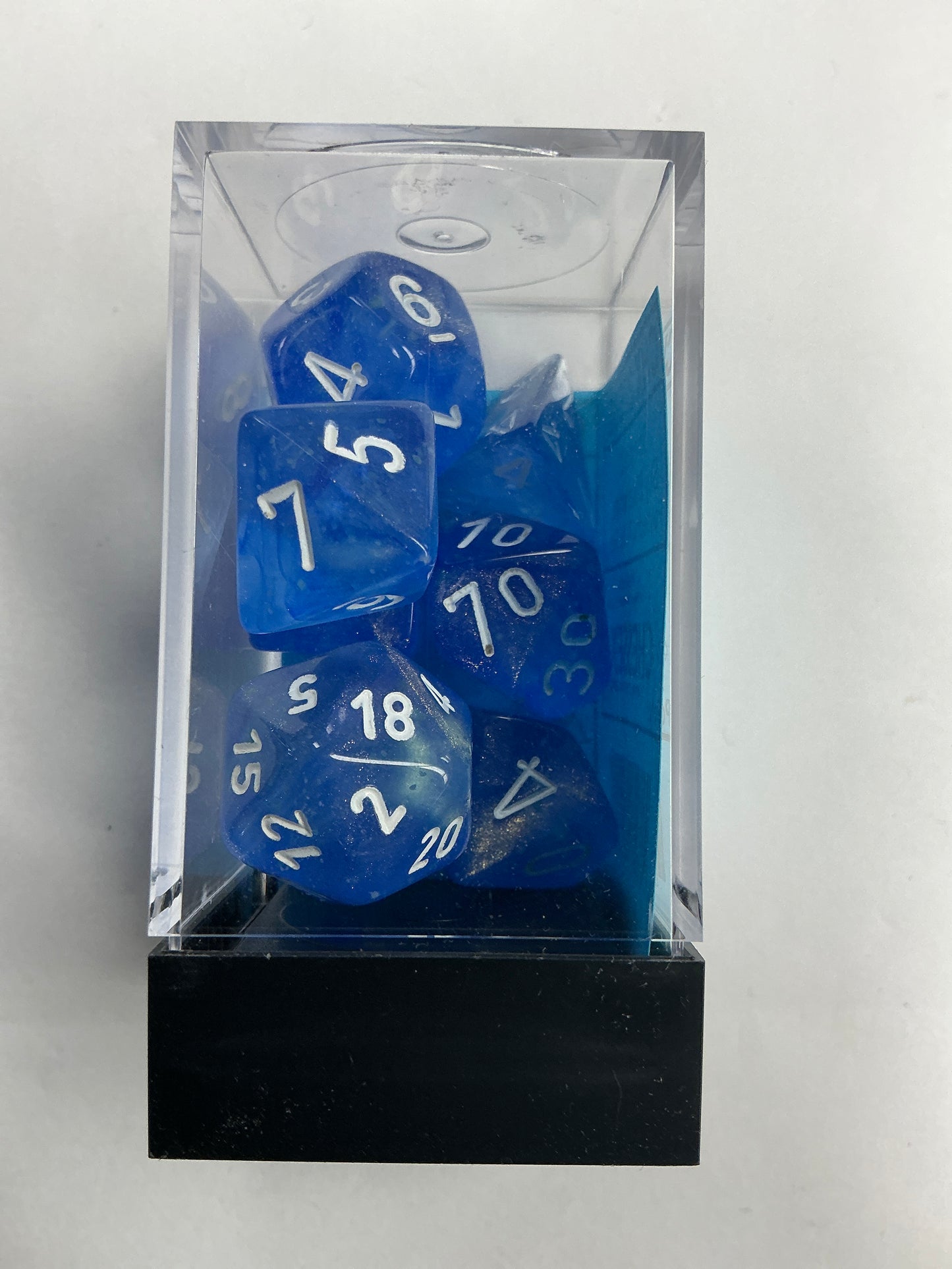 Chessex Sky Blue/white 7 dice